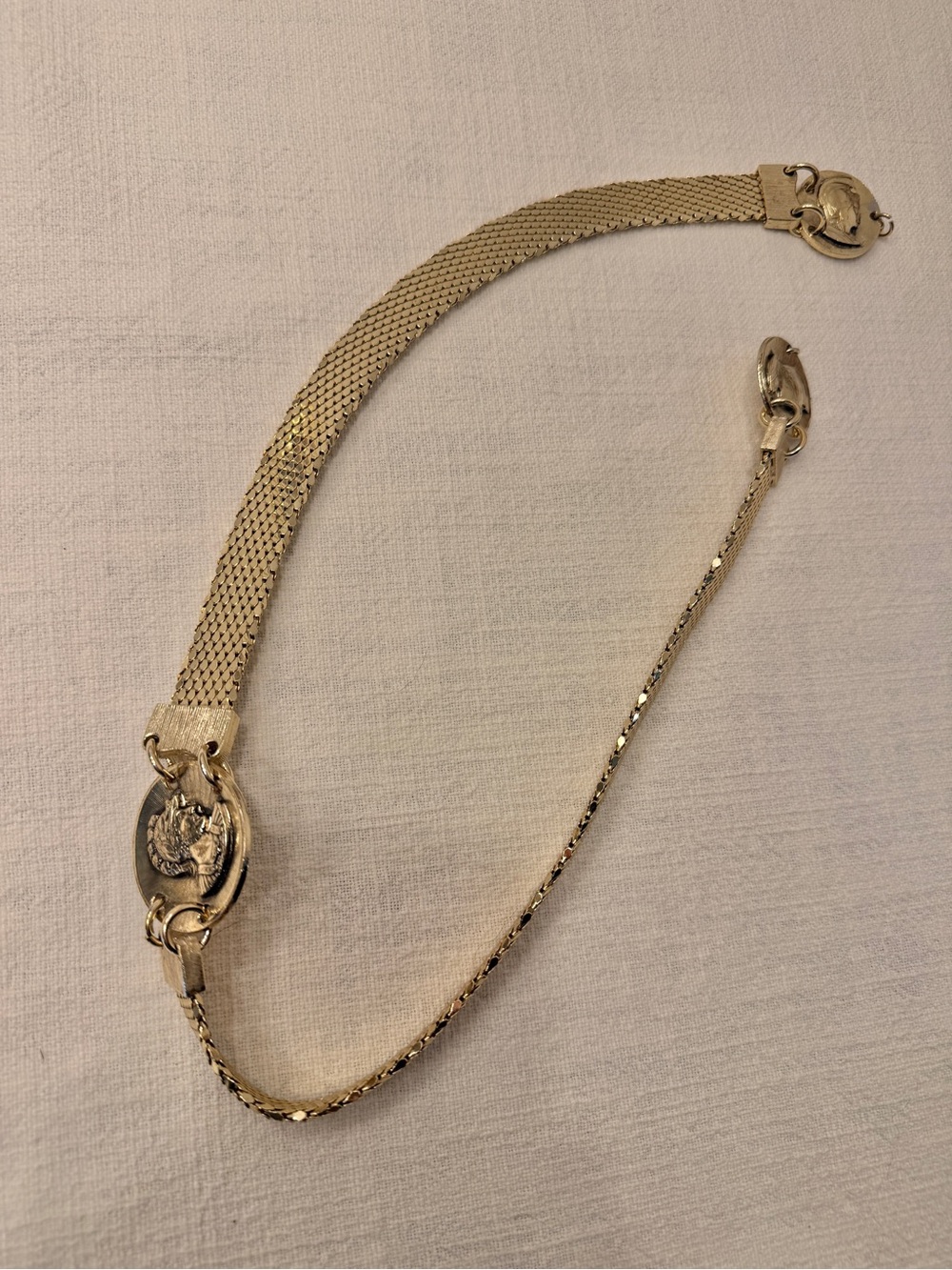 Metal gold belt